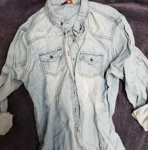 Chambray denim shirt medium